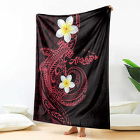 Aloha Hammerhead Shark Blanket Feverish Pink Hawaiian Kakau Tribal Tattoo