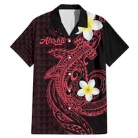 Aloha Hammerhead Shark Family Matching Mermaid Dress and Hawaiian Shirt Feverish Pink Hawaiian Kakau Tribal Tattoo