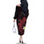 Aloha Hammerhead Shark Family Matching Off The Shoulder Long Sleeve Dress and Hawaiian Shirt Feverish Pink Hawaiian Kakau Tribal Tattoo