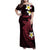 Aloha Hammerhead Shark Family Matching Off Shoulder Maxi Dress and Hawaiian Shirt Feverish Pink Hawaiian Kakau Tribal Tattoo