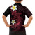 Aloha Hammerhead Shark Family Matching Short Sleeve Bodycon Dress and Hawaiian Shirt Feverish Pink Hawaiian Kakau Tribal Tattoo