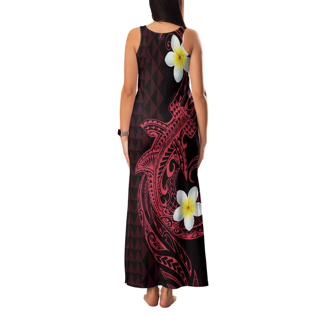 Aloha Hammerhead Shark Family Matching Tank Maxi Dress and Hawaiian Shirt Feverish Pink Hawaiian Kakau Tribal Tattoo