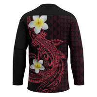 Aloha Hammerhead Shark Hockey Jersey Feverish Pink Hawaiian Kakau Tribal Tattoo - Polynesian Pride