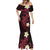 Aloha Hammerhead Shark Mermaid Dress Feverish Pink Hawaiian Kakau Tribal Tattoo