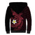Aloha Hammerhead Shark Sherpa Hoodie Feverish Pink Hawaiian Kakau Tribal Tattoo