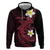 Aloha Hammerhead Shark Zip Hoodie Feverish Pink Hawaiian Kakau Tribal Tattoo