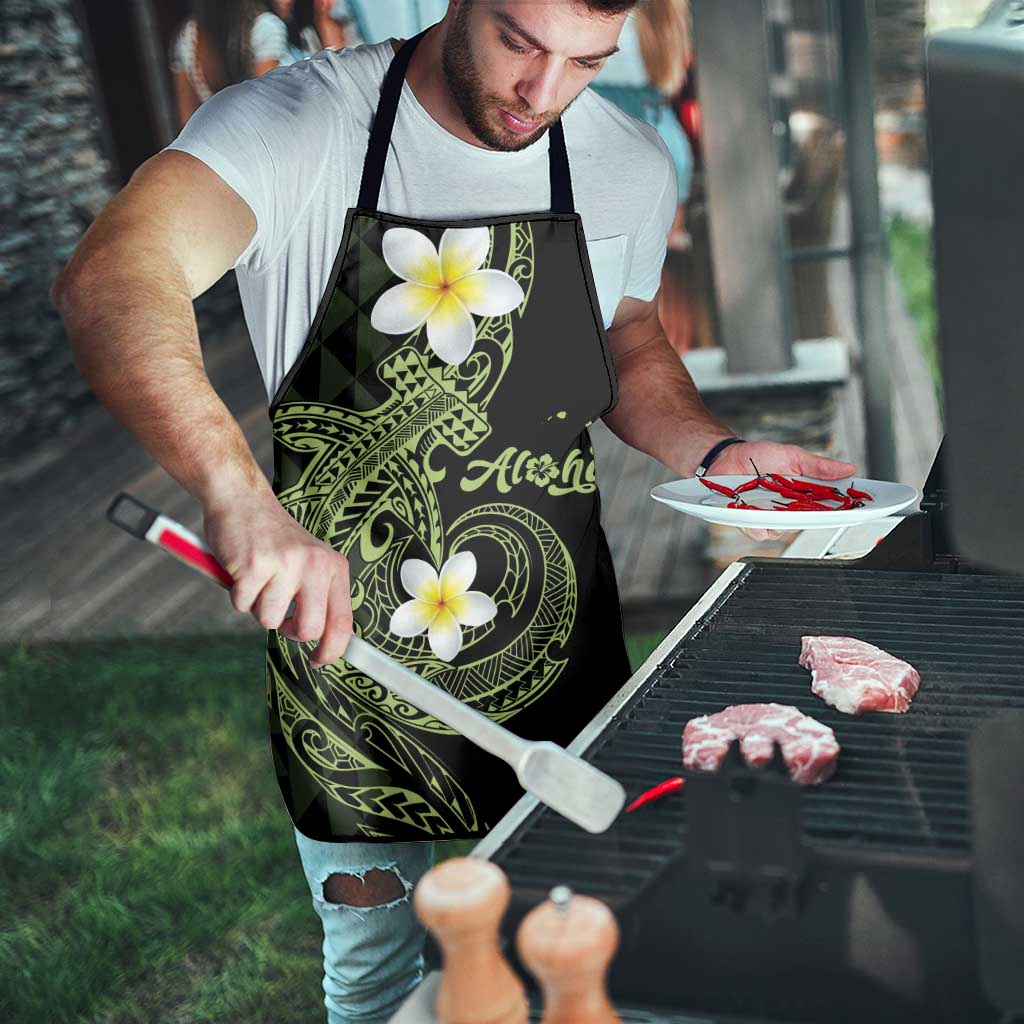 Aloha Hammerhead Shark Apron Lime Rickey Hawaiian Kakau Tribal Tattoo - Polynesian Pride