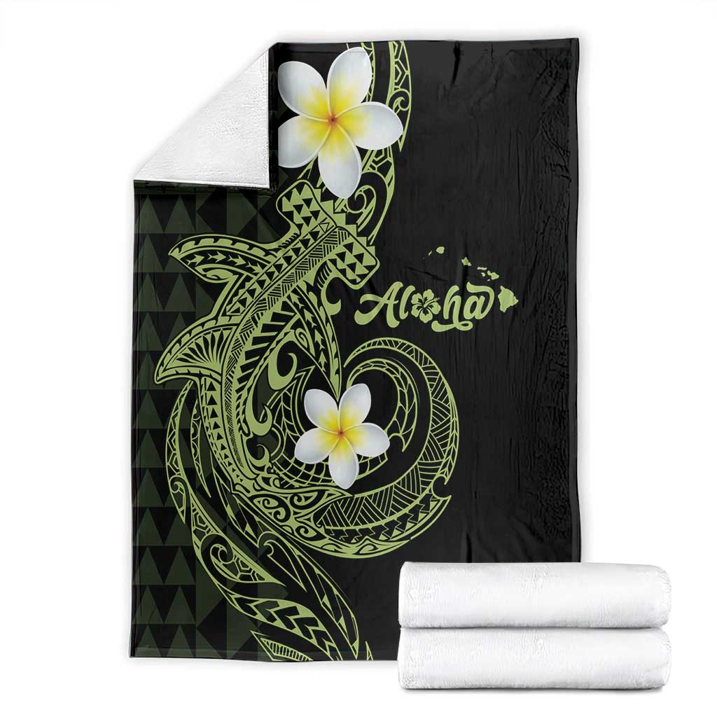 Aloha Hammerhead Shark Blanket Lime Rickey Hawaiian Kakau Tribal Tattoo LT9 - Polynesian Pride