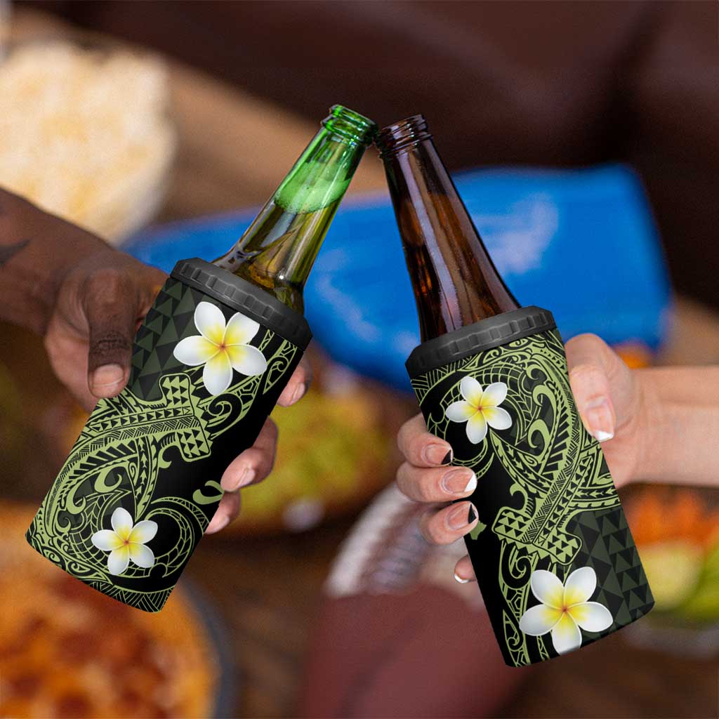 Aloha Hammerhead Shark 4 in 1 Can Cooler Tumbler Lime Rickey Hawaiian Kakau Tribal Tattoo