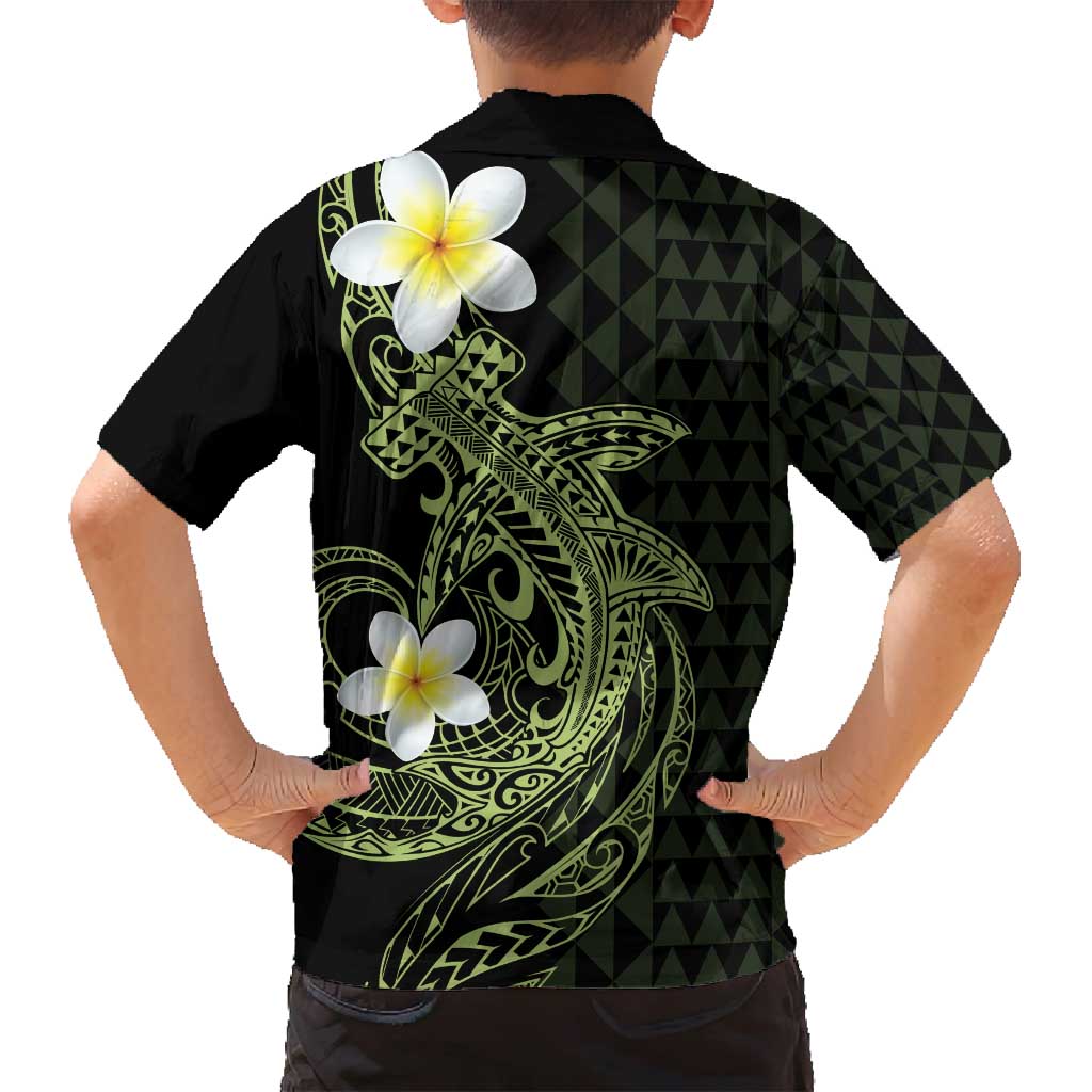 Aloha Hammerhead Shark Family Matching Long Sleeve Bodycon Dress and Hawaiian Shirt Lime Rickey Hawaiian Kakau Tribal Tattoo