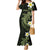 Aloha Hammerhead Shark Family Matching Mermaid Dress and Hawaiian Shirt Lime Rickey Hawaiian Kakau Tribal Tattoo