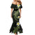Aloha Hammerhead Shark Family Matching Mermaid Dress and Hawaiian Shirt Lime Rickey Hawaiian Kakau Tribal Tattoo