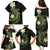 Aloha Hammerhead Shark Family Matching Puletasi and Hawaiian Shirt Lime Rickey Hawaiian Kakau Tribal Tattoo