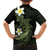 Aloha Hammerhead Shark Family Matching Short Sleeve Bodycon Dress and Hawaiian Shirt Lime Rickey Hawaiian Kakau Tribal Tattoo