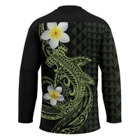 Aloha Hammerhead Shark Hockey Jersey Lime Rickey Hawaiian Kakau Tribal Tattoo - Polynesian Pride