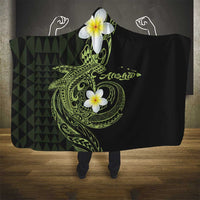 Aloha Hammerhead Shark Hooded Blanket Lime Rickey Hawaiian Kakau Tribal Tattoo