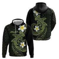 Aloha Hammerhead Shark Hoodie Lime Rickey Hawaiian Kakau Tribal Tattoo
