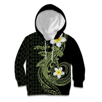 Aloha Hammerhead Shark Kid Hoodie Lime Rickey Hawaiian Kakau Tribal Tattoo