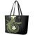 Aloha Hammerhead Shark Leather Tote Bag Lime Rickey Hawaiian Kakau Tribal Tattoo