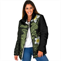 Aloha Hammerhead Shark Padded Jacket Lime Rickey Hawaiian Kakau Tribal Tattoo - Polynesian Pride