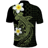 Aloha Hammerhead Shark Polo Shirt Lime Rickey Hawaiian Kakau Tribal Tattoo