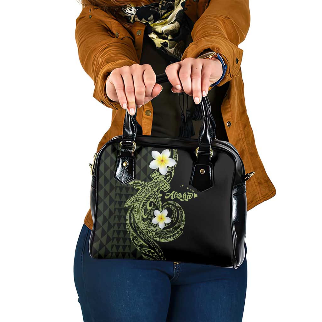 Aloha Hammerhead Shark Shoulder Handbag Lime Rickey Hawaiian Kakau Tribal Tattoo LT9 One Size Lime - Polynesian Pride