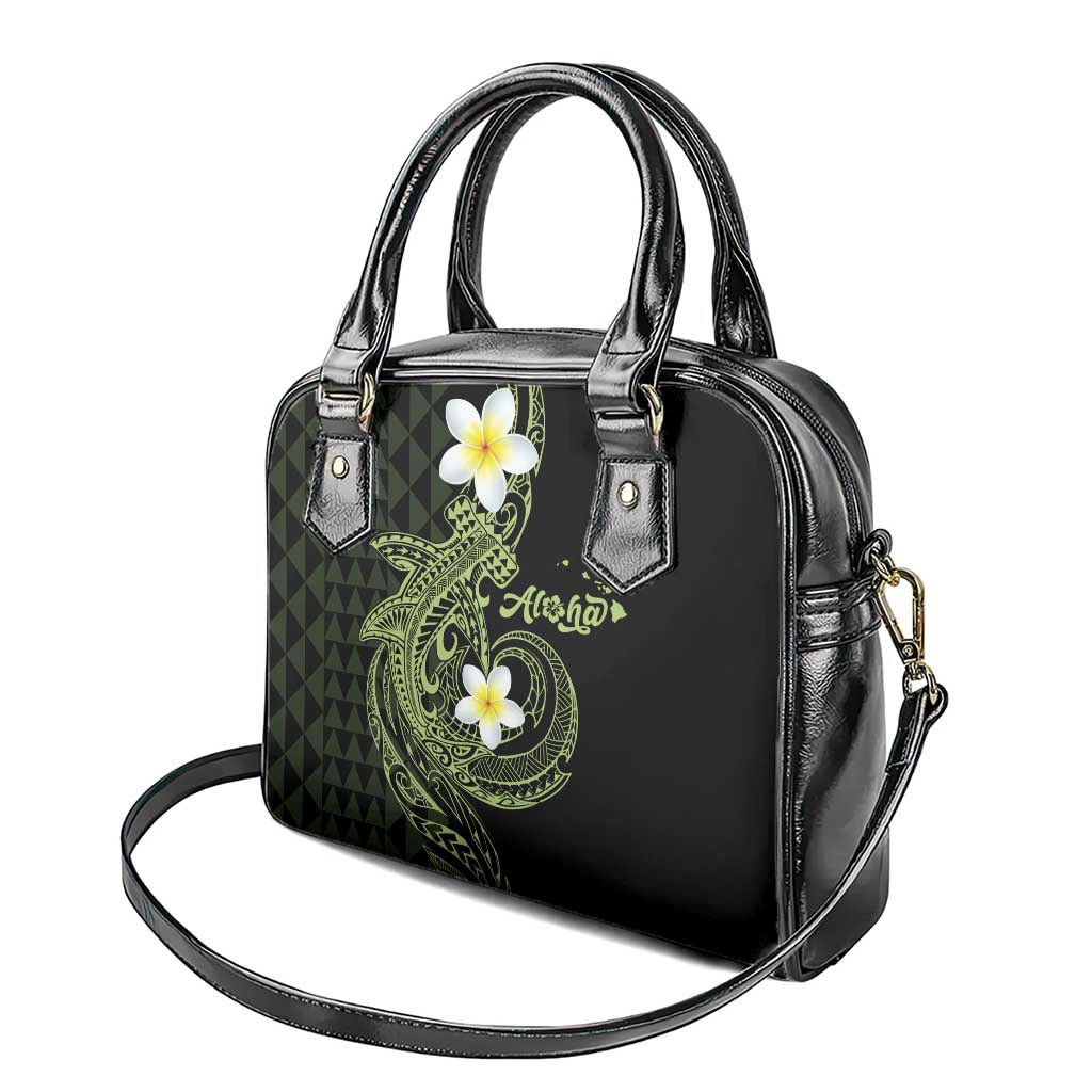 Aloha Hammerhead Shark Shoulder Handbag Lime Rickey Hawaiian Kakau Tribal Tattoo LT9 - Polynesian Pride