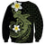 Aloha Hammerhead Shark Sweatshirt Lime Rickey Hawaiian Kakau Tribal Tattoo