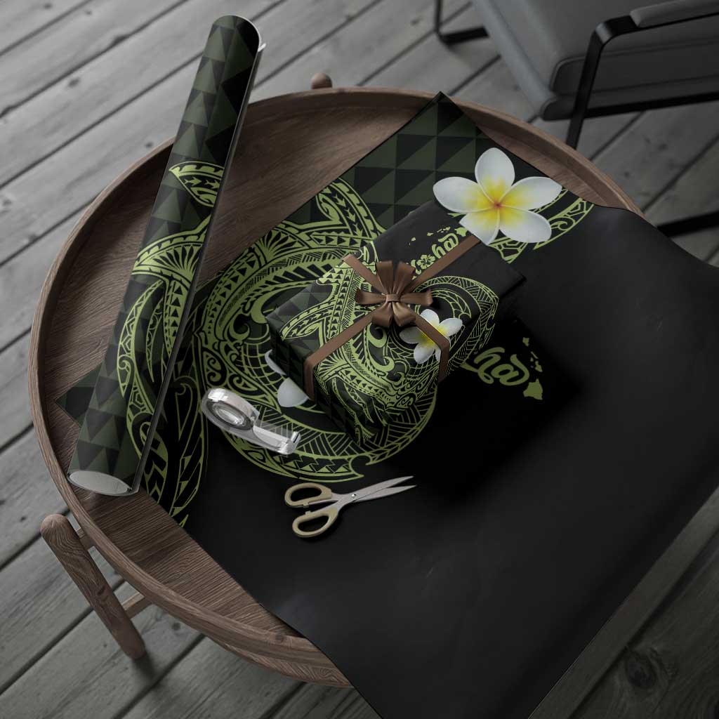 Aloha Hammerhead Shark Wrapping Paper Lime Rickey Hawaiian Kakau Tribal Tattoo - Polynesian Pride