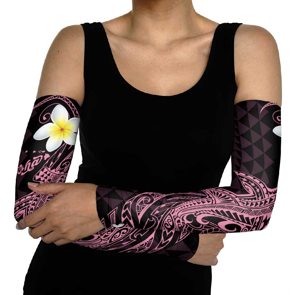 Aloha Hammerhead Shark Arm Sleeves Vivacious Pink Hawaiian Kakau Tribal Tattoo - Polynesian Pride