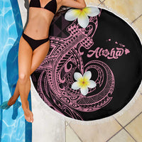 Aloha Hammerhead Shark Beach Blanket Vivacious Pink Hawaiian Kakau Tribal Tattoo