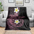Aloha Hammerhead Shark Blanket Vivacious Pink Hawaiian Kakau Tribal Tattoo