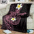 Aloha Hammerhead Shark Blanket Vivacious Pink Hawaiian Kakau Tribal Tattoo