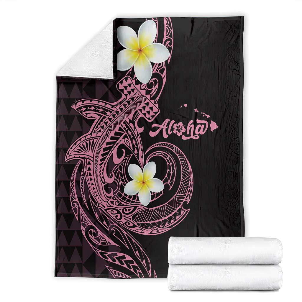 Aloha Hammerhead Shark Blanket Vivacious Pink Hawaiian Kakau Tribal Tattoo LT9 - Polynesian Pride