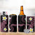 Aloha Hammerhead Shark 4 in 1 Can Cooler Tumbler Vivacious Pink Hawaiian Kakau Tribal Tattoo