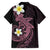 Aloha Hammerhead Shark Family Matching Long Sleeve Bodycon Dress and Hawaiian Shirt Vivacious Pink Hawaiian Kakau Tribal Tattoo