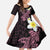 Aloha Hammerhead Shark Family Matching Mermaid Dress and Hawaiian Shirt Vivacious Pink Hawaiian Kakau Tribal Tattoo