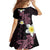Aloha Hammerhead Shark Family Matching Mermaid Dress and Hawaiian Shirt Vivacious Pink Hawaiian Kakau Tribal Tattoo
