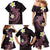 Aloha Hammerhead Shark Family Matching Mermaid Dress and Hawaiian Shirt Vivacious Pink Hawaiian Kakau Tribal Tattoo
