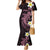 Aloha Hammerhead Shark Family Matching Mermaid Dress and Hawaiian Shirt Vivacious Pink Hawaiian Kakau Tribal Tattoo