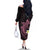 Aloha Hammerhead Shark Family Matching Off The Shoulder Long Sleeve Dress and Hawaiian Shirt Vivacious Pink Hawaiian Kakau Tribal Tattoo