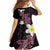 Aloha Hammerhead Shark Family Matching Puletasi and Hawaiian Shirt Vivacious Pink Hawaiian Kakau Tribal Tattoo