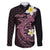 Aloha Hammerhead Shark Family Matching Puletasi and Hawaiian Shirt Vivacious Pink Hawaiian Kakau Tribal Tattoo
