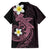 Aloha Hammerhead Shark Family Matching Short Sleeve Bodycon Dress and Hawaiian Shirt Vivacious Pink Hawaiian Kakau Tribal Tattoo