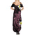 Aloha Hammerhead Shark Family Matching Summer Maxi Dress and Hawaiian Shirt Vivacious Pink Hawaiian Kakau Tribal Tattoo