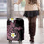 Aloha Hammerhead Shark Luggage Cover Vivacious Pink Hawaiian Kakau Tribal Tattoo