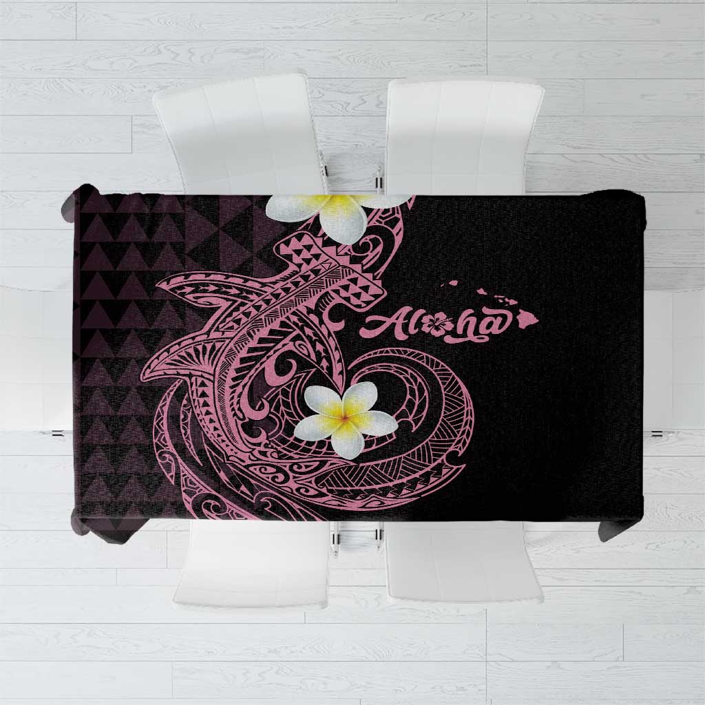 Aloha Hammerhead Shark Tablecloth Vivacious Pink Hawaiian Kakau Tribal Tattoo LT9 Pink - Polynesian Pride