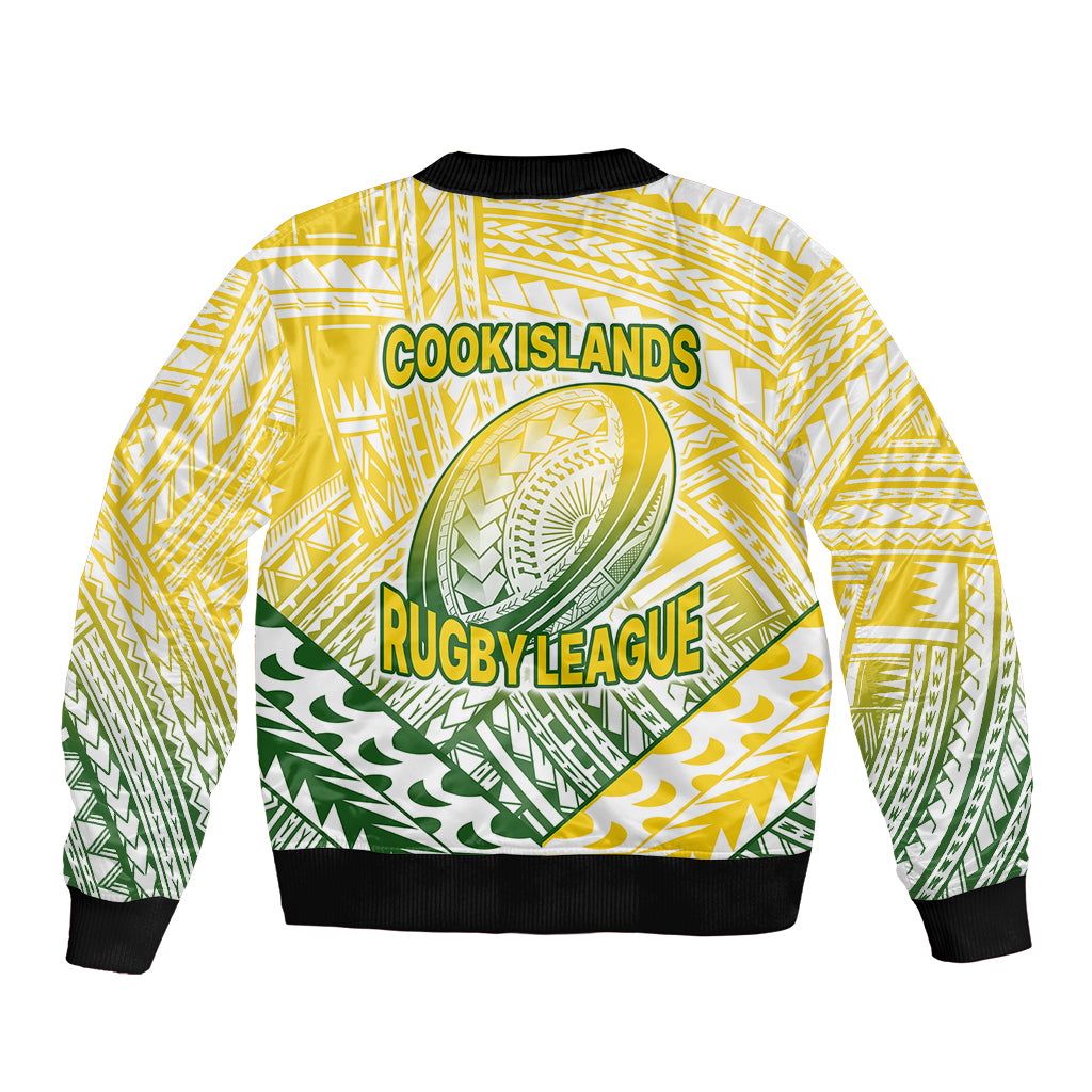 The Kuki's Cook Islands Rugby Bomber Jacket Be Unique Vibe White LT9 - Polynesian Pride