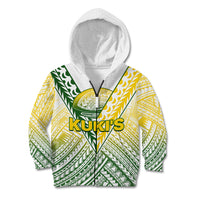 The Kuki's Cook Islands Rugby Kid Hoodie Be Unique Vibe White LT9 - Polynesian Pride