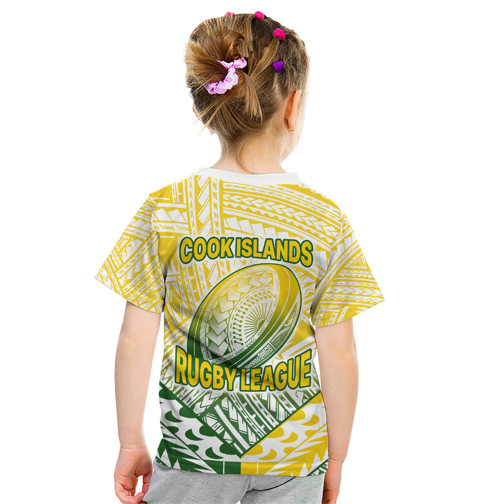 The Kuki's Cook Islands Rugby Kid T Shirt Be Unique Vibe White LT9 - Polynesian Pride